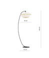 Malia Lp Hvid/Guld gulvlampe - Ø42 cm, E27, 230V, uden lyskilde