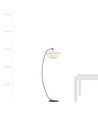 Malia Lp Hvid/Guld gulvlampe - Ø42 cm, E27, 230V, uden lyskilde