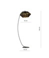 Malia Lp Sort/Guld gulvlampe - Ø42 cm, E27, 230V, uden lyskilde