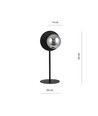 Oslo Ln Sort/Grafit bordlampe - Ø14 cm, E14, 230V, uden lyskilde