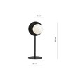 Oslo Ln Sort/Opal bordlampe - Ø15 cm, E14, 230V, uden lyskilde