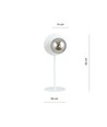 Oslo Ln Hvid/Grafit bordlampe - Ø14 cm, E14, 230V, uden lyskilde