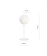 Oslo Ln Hvid/Opal bordlampe - Ø15 cm, E14, 230V, uden lyskilde