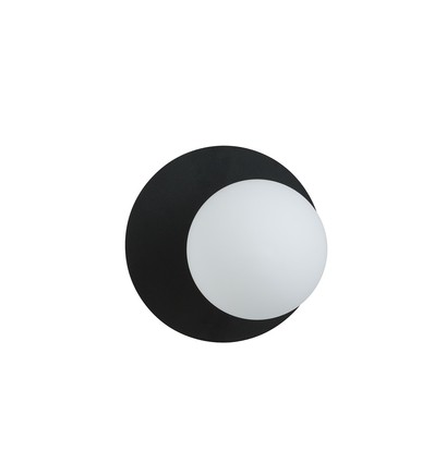 Oslo K1 Sort/Opal væglampe - Ø15 cm, E14, 230V, uden lyskilde