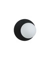 Oslo K1 Sort/Opal væglampe - Ø15 cm, E14, 230V, uden lyskilde