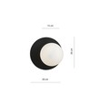 Oslo K1 Sort/Opal væglampe - Ø15 cm, E14, 230V, uden lyskilde
