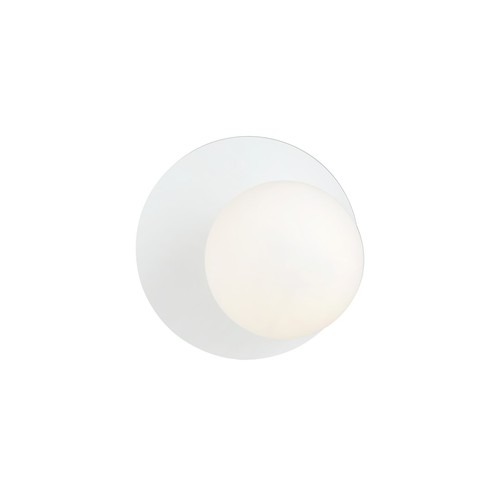 Oslo K1 Hvid/Opal væglampe - Ø15 cm, E14, 230V, uden lyskilde