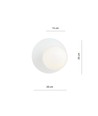 Oslo K1 Hvid/Opal væglampe - Ø15 cm, E14, 230V, uden lyskilde