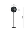 Oslo Lp Sort/Grafit gulvlampe - Ø14 cm, E14, 230V, uden lyskilde