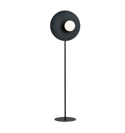 Oslo Lp Sort/Opal gulvlampe - Ø15 cm, E14, 230V, uden lyskilde