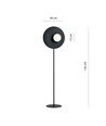 Oslo Lp Sort/Opal gulvlampe - Ø15 cm, E14, 230V, uden lyskilde