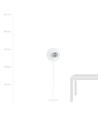 Oslo Lp Hvid/Grafit gulvlampe - Ø14 cm, E14, 230V, uden lyskilde