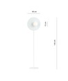 Oslo Lp Hvid/Opal gulvlampe - Ø15 cm, E14, 230V, uden lyskilde