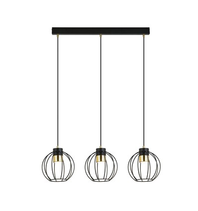 Ajax 3 Sort/Guld pendellampe - Ø18 cm, GU10, 230V, uden lyskilde