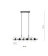 Rory 6 Transparent pendellampe - Ø14 cm, E14, 230V, uden lyskilde