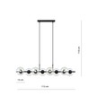 Rory 8 Transparent pendellampe - Ø14 cm, E14, 230V, uden lyskilde
