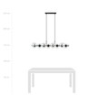 Rory 8 Transparent pendellampe - Ø14 cm, E14, 230V, uden lyskilde