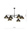 Maverick 6 Sort lysekrone - Ø22 cm, E27, 230V, uden lyskilde