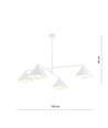 Maverick 4 Hvid lysekrone - Ø22 cm, E27, 230V, uden lyskilde