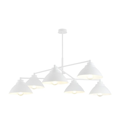 Maverick 6 Hvid lysekrone - Ø22 cm, E27, 230V, uden lyskilde
