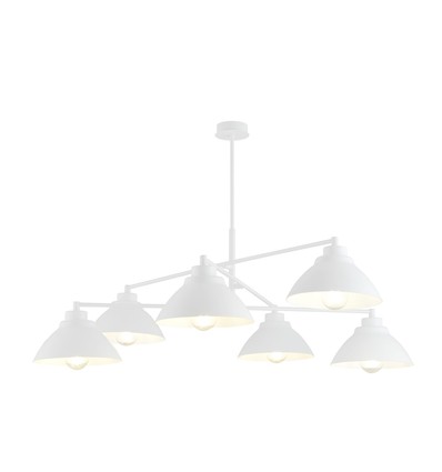 Maverick 6 Hvid lysekrone - Ø22 cm, E27, 230V, uden lyskilde