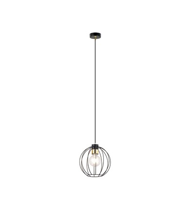 Gino 1 Sort/Guld pendellampe - Ø24 cm, E27, 230V, uden lyskilde