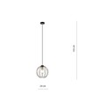 Gino 1 Sort/Guld pendellampe - Ø24 cm, E27, 230V, uden lyskilde