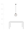 Gino 1 Sort/Guld pendellampe - Ø24 cm, E27, 230V, uden lyskilde