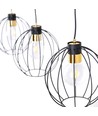 Gino 3 Sort/Guld pendellampe - Ø24 cm, E27, 230V, uden lyskilde