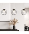 Gino 3 Sort/Guld pendellampe - Ø24 cm, E27, 230V, uden lyskilde