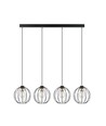 Gino 4 Sort/Guld pendellampe - Ø24 cm, E27, 230V, uden lyskilde