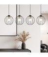 Gino 4 Sort/Guld pendellampe - Ø24 cm, E27, 230V, uden lyskilde