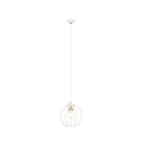 Gino 1 Hvid/Guld pendellampe - Ø24 cm, E27, 230V, uden lyskilde