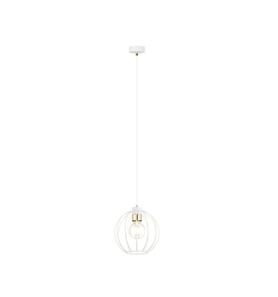 Gino 1 Hvid/Guld pendellampe - Ø24 cm, E27, 230V, uden lyskilde