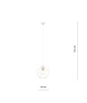 Gino 1 Hvid/Guld pendellampe - Ø24 cm, E27, 230V, uden lyskilde
