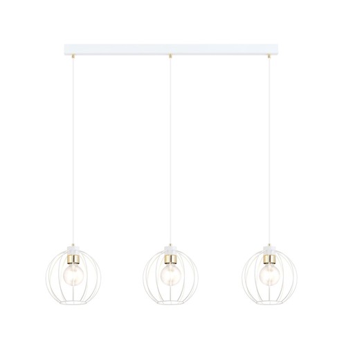 Gino 3 Hvid/Guld pendellampe - Ø24 cm, E27, 230V, uden lyskilde