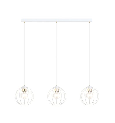 Gino 3 Hvid/Guld pendellampe - Ø24 cm, E27, 230V, uden lyskilde