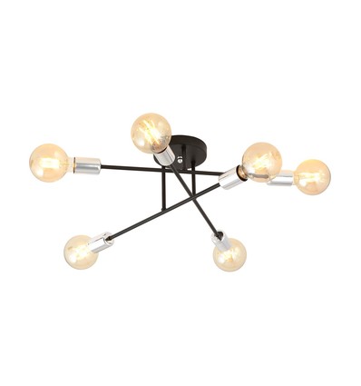 Veken 6B Sølv loftslampe - E27, 230V, uden lyskilde