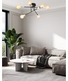 Veken 6B Sølv loftslampe - E27, 230V, uden lyskilde