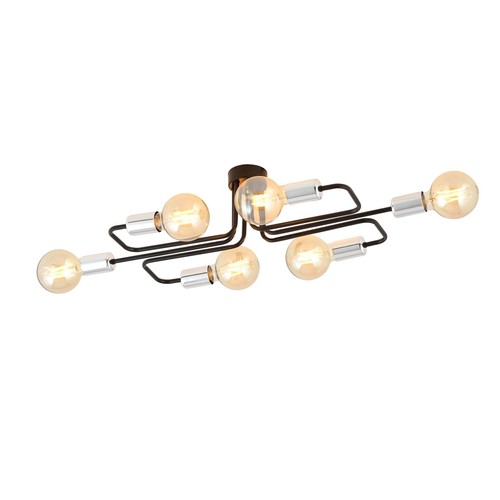 Veken 6A Sølv loftslampe - E27, 230V, uden lyskilde