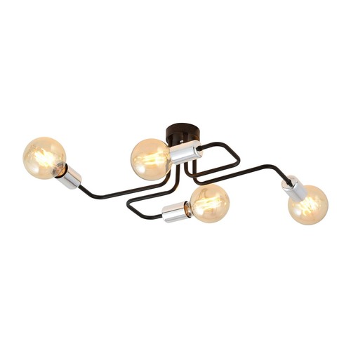 Veken 4 Sølv loftslampe - E27, 230V, uden lyskilde