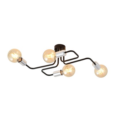 Veken 4 Sølv loftslampe - E27, 230V, uden lyskilde