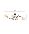 Veken 4 Sølv loftslampe - E27, 230V, uden lyskilde