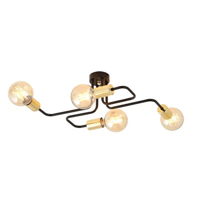 Veken 4 Guld loftslampe - E27, 230V, uden lyskilde