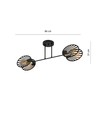 Talia 2 Sort loftslampe - E27, 230V, uden lyskilde