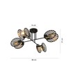 Talia 4 Sort loftslampe - E27, 230V, uden lyskilde