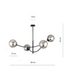 Hunter 4 Sort/Grafit loftslampe - Ø14 cm, E14, 230V, uden lyskilde