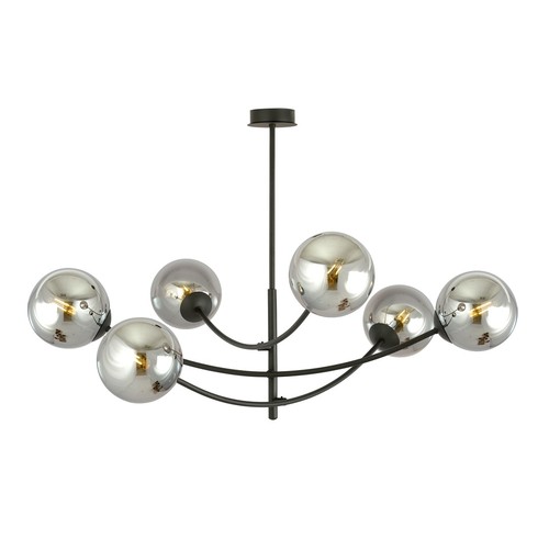 Hunter 6 Sort/Grafit loftslampe - Ø14 cm, E14, 230V, uden lyskilde