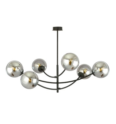Hunter 6 Sort/Grafit loftslampe - Ø14 cm, E14, 230V, uden lyskilde