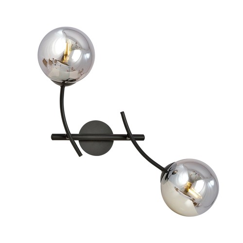 Hunter K2 Sort/Grafit væglampe - Ø14 cm, E14, 230V, uden lyskilde
